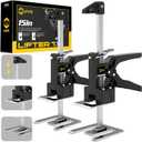 Labor Saving Arm Jack Handle 15 in Furniture Jack Drywall Lift for Wall Tile Locator, Multi Function Height Adjustment, Door Panel, Lever Arm Tool Board Weight 365lb, Lift Range 9.8In (Yellow)