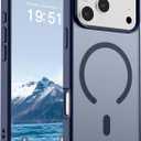 SUPFINE Magnetic for iPhone 17 Pro Max Case (Compatible with MagSafe)(Military Grade Drop Protection) Translucent Matte Shockproof with Anti-Fingerprint Phone Cover 2025, Navy Blue