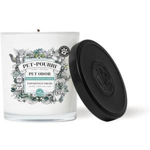 Pet-Pourri Pawsitively Fresh Pet Odor Deodorizer Candle, Burns Up to 45 Hours, Aromatherapy & Air Freshener with Essential Oils, Plant Based Ingredients & Wax, Vet Approved, Jasmine Pear Scent