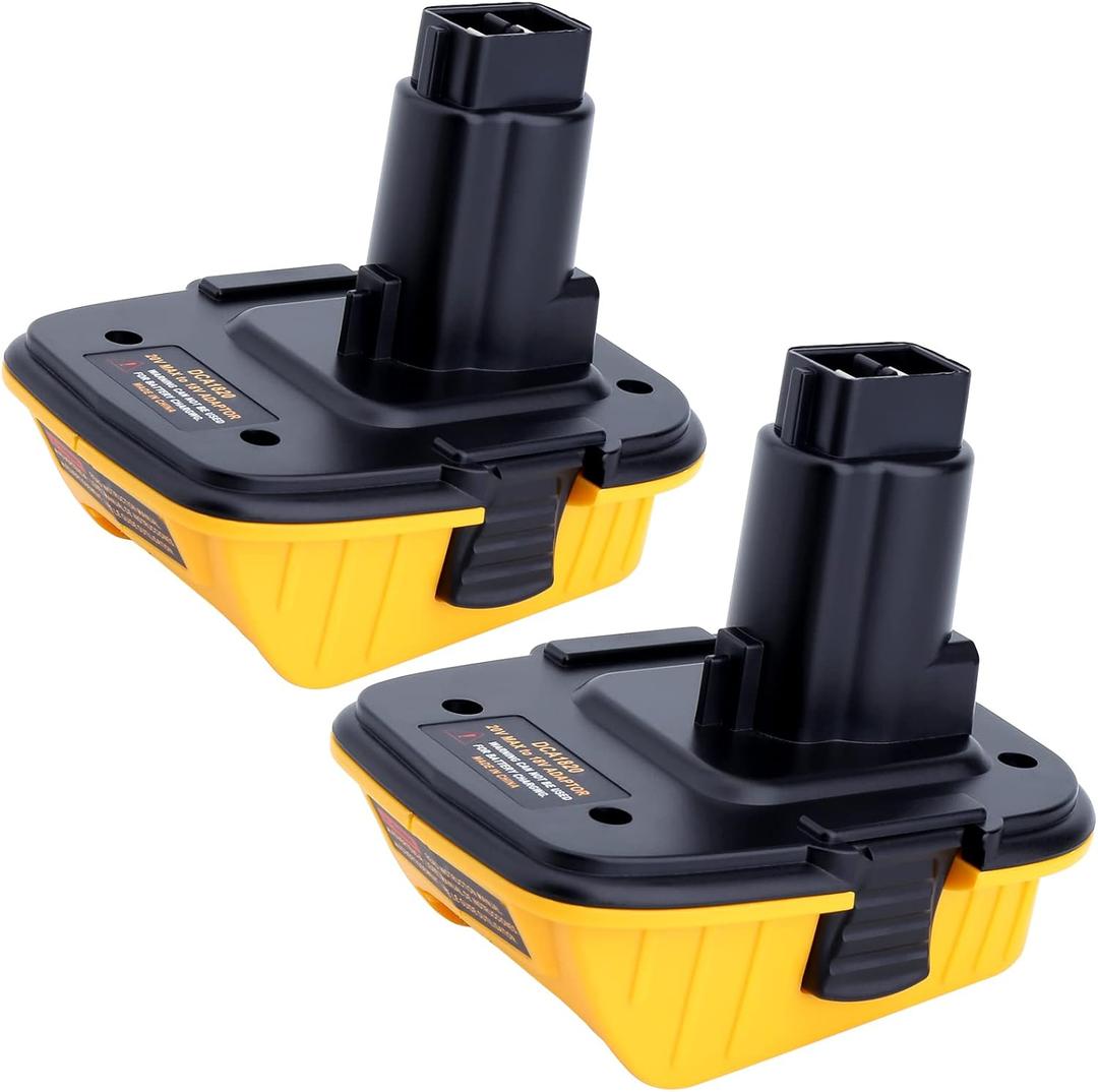 2 Pack DCA1820 Adapter Compatible with 18v to 20v Adapter, Compatible with 20V Max Battery DCB203 to 18V XRP NiCad NiMh Battery DC9096
