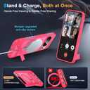 for Google Pixel 9 Pro XL/10 Pro XL Case with MagSafe [Invisible Kickstand] [Charge While Standing] [Military Shockproof] Translucent Matte Soft Silicone Bumper Phone Case Slim, Rose