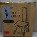 CleverMade Collapsible Wheeled Crate with Lid, 4-Wheels - Swivel and Glide Rolling Crate with Handle and Double Wheels for Easy Transport and Versatile Use - 55L and 100lb Capacity, Cool Gray