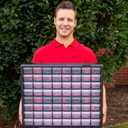 Akro-Mils 64-Drawer Plastic Drawer Storage Cabinet for Garage Organization, Bead Organizer, Building Bricks Storage, Teacher Toolbox, Makeup Organizer, 20" W x 6" D x 16" H, 10164 Black