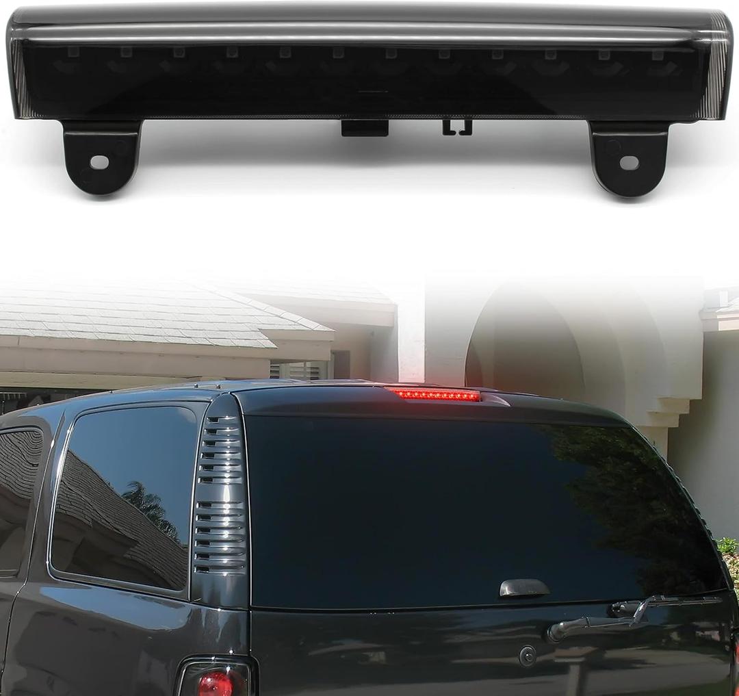 KEWISAUTO Smoked Black LED 3rd Third Brake Light Rear Brake Stop Tail Light for Suburban 1500 2500 Tahoe / Yukon XL 2000-2006 Accessories (1PCS)
