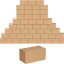 EdenseeLake 50 Pack 8x4x4 inches Small Shipping Boxes Corrugated Cardboard Boxes for Packing, Mailng, Moving, Brown