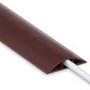 4FT Brown Cord Hider - Extension Cable Cover Power Cord Protector - Soft PVC Wire Covers - Cord Cavity: 0.47" (W) x 0.24" (H)