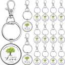 Landical Family Reunion Favors Keychain Love Tree Keychain Family Reunion Gift for Party Supply (Brown)