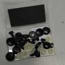 LivTee Rustproof License Plate Screws for Securing License Plates Frames and Covers on Cars and Trucks, 8 Sets Premium Stainless Steel Self Tapping Mounting Bolts (Black Zinc Plated)