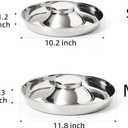 Stainless Steel Puppy Bowls, Set of 2 Puppy Feeder, Dog Food and Water Bowl, Food Feeding Weaning for Small Medium Large Dogs, Pets, M