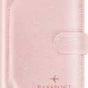 Herain Passport Holder for Travel, Passport Cover Wallet Case Women Men Travel Cruise Essentials, RFID Passport Book Holders Travels Gifts Must Haves Accessories (D-magnetic clasp-rose gold)