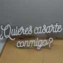 Neon Sign for Wall Decor, Will You Marry Me for Proposal Wedding Decorations, Custom Neon Signs for Bedroom, Personalized Light Up LED Sign (Warm White-Quieres Casarte Conmigo?)