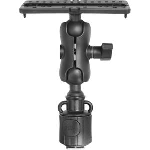 Upgrade Universal Fish Finder Mount Round Base, 360 Rotation Ball-Mount Fish Finder Bracket for Marine Boat Kayak Pontoon Canoe Can Installed M6 Single Hole or Slide Rail