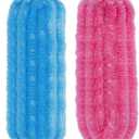 54 Pieces Baby Stitch and Angel Gender Reveal Leis Pink and Blue Leis Bulk Twin Gender Reveal Necklaces Plastic Hawaiian Mardi Gras Decorations for Baby Shower Mardi Gras Party Supplies