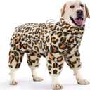 ROZKITCH Dog Winter Coat with Legs, Pet Windproof Warm Cold Weather Jacket Vest with Luminous Zipper, Jumpsuit Apparel Outfit Clothes for Small Dog Brown 2XS (2XS(Back Length:11"))