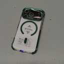 Nvollnoe for iPhone 17 Pro Case Compatible with MagSafe Military Grade Shockproof Heavy Duty Protective Adjustable Kickstand Ultra Clear Magnetic Phone Case for iPhone 17 Pro(Green)