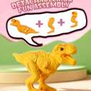 Swooflia 28 Pack Dinosaur Erasers Valentines Day Cards for Kids School Classroom Gifts-Mini Dinosaur, Valentine Exchange Stationery Gift Set for Kindergarten, 1st Grade Class
