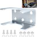 AX3R Round Post Adapter Brackets Compatible with Ghost Controls 3 inch Round Steel Posts for Automatic Gate Opener Systems Galvanized Steel Post Mounting Bracket with Installation Screws