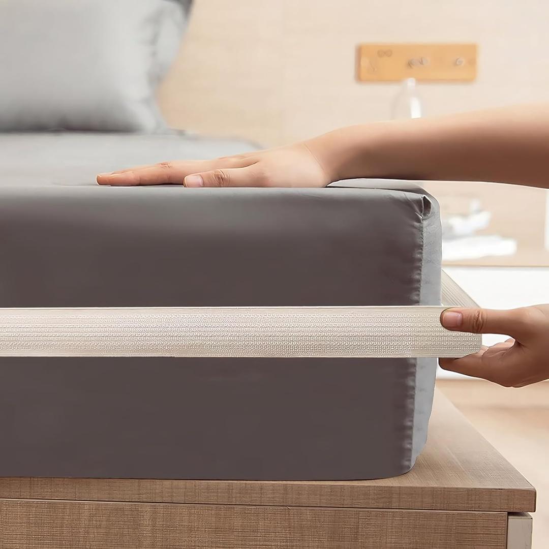 Soupiar Bed Sheet Holder Straps 20ft Elastic Adjustable Keep Sheets Firm & Tight, Corners Fitted Place Mattress Clips