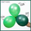 PartyWoo Pearl Dark Green Balloons 140pcs Different Sizes Pack of 18 12 10 5 Inch Pearl Emerald Hunter Forest Green Balloon Arch Kit for Jungle Dinosaur Theme Birthday Party Decorations Green-Z01
