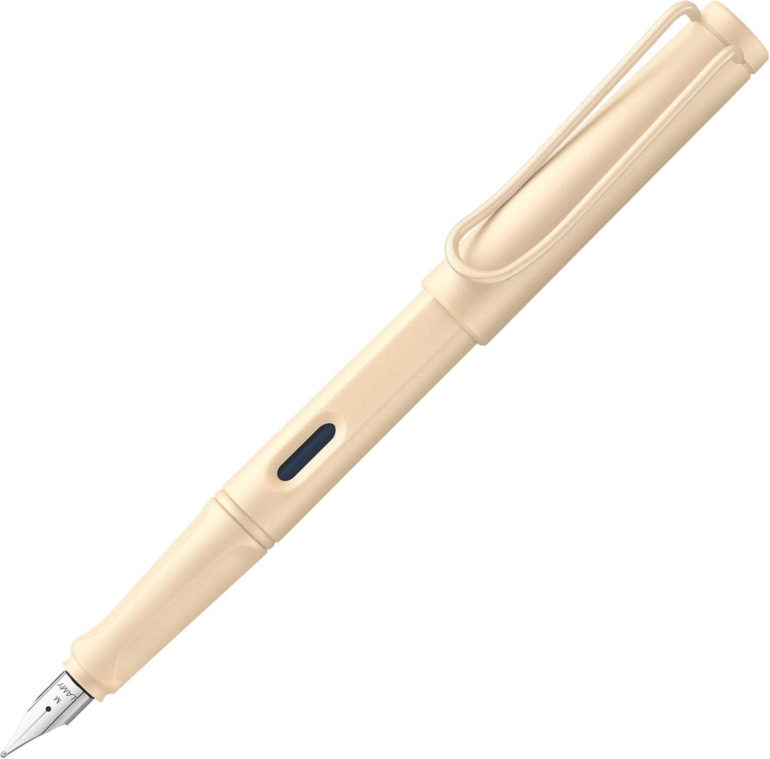 Lamy Safari Cosy Fountain Pen 020 Special Edition, Modern Fountain Pen in Cream Colour with Ergonomic Grip and Timeless Design, Nib Size M, Special Model, Pack of 1