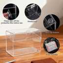Acrylic Index Card Box 4x6, Index Card Business Card Organizer Clear Index Card Holder with 30 Kraft Dividers 150 Index Cards A to Z Stickers for Hold 400 Tab Letter Note