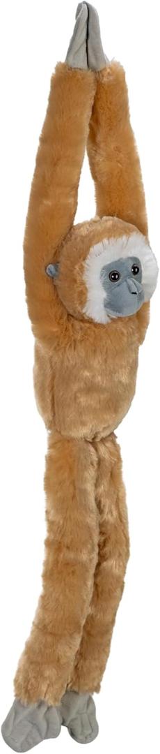 Wild Republic White Handed Gibbon Plush, Monkey Stuffed Animal, Plush Toy, Gifts for Kids, Hanging 20 Inches