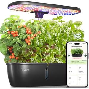 LETPOT LPH-Lite Hydroponics Growing System, 12 Pods Smart Herb Garden Kit Indoor, Indoor Garden, APP & WiFi Controlled, with 24W Growing LED, 5.5L Water Tank, Pump System, Automatic Timer