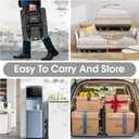 Voipvvii Folding Hand Truck 500lbs, Portable Heavy Duty Dolly Cart, 6 Wheels Collapsible Luggage Cart with 2 Elastic Ropes - Compact Trolley Cart for Easy Moving - Ideal Hand Cart for Travel and More (17, Black)