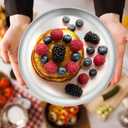 E-far 6-Piece Stainless Steel Plates, 9 Inch Metal Dinner Plates Dishes for Home, Picnic, Outdoor Camping, Healthy & Non-Toxic, Shatterproof & Dishwasher Safe