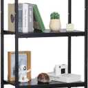 VEVOR Metal Bookshelf, 4-Tier Arched Industrial Bookshelf, Small Rustic Vintage Storage Bookcase with Open Shelves, Freestanding Display Shelving Unit Storage Rack, for Living Room, Bedroom & Office