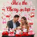 Cherry Baby Shower Decorations for Girls - Shes the Cherry On Top Themed Table Centerpieces, Banner, Hanging Swirls, Plates & Napkins, Sweet Welcome Baby Party Supplies