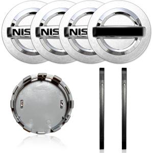 5PCS Wheel Center Caps Compatible with Altima Rogue Murano Maxiam Kicks Frontier Sentra, 54mm/2.12" Car Wheel Hub Caps,ABS Rim Center Hub Cover (2.12''Silvery)