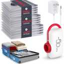 VMstr 12 Pack Vacuum Seal Bags for Clothing Travel, Carry-on Size for Luggage Compression Packing, Space Bags with High Pressure Electric Pump (DC Power)