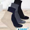 Doctor's Select Diabetic Socks for Men - 4 Pairs Diabetic Ankle Socks for Men | Non Binding Neuropathy Socks (M)