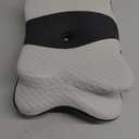 Memory Foam Pillows, Cervical Pillow for Neck and Shoulder Pain Relief, Ergonomic Contour Bed Pillow, Soft for Side Sleep Stomach Sleeping and Back Sleeper (Queen Size-24.8''Lx14.96''Wx5.78''H, Dark Grey)