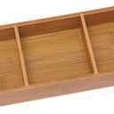 Lipper International 823 Bamboo Wood 3-Compartment Organizer Tray, 11 5/8" x 4 1/8" x 1 3/4"
