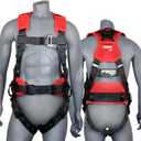 AFP Demon Comfortable Fall Protection Harness Kit  OSHA/ANSI PPE Full Body Safety Harness for Construction Work (XX-Large)