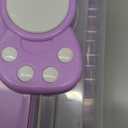 10.6in 3-Layer Multipurpose Storage Box Art Craft Organizer Storage Box Kids Clear Plastic Portable Storage Box/Tool Box with Handle for Sewing,Cosmetic,Medicine,Nail,Hair Accessories (purple)