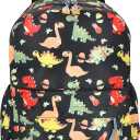 Kids Backpack for Preschool Kindergarten - 15 Inch Lightweight Dinosaur Cute School Bag for Boys Girls Ages 3-8, Black