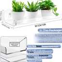 2-Pack 15 Inch Acrylic Window Boxes Plant Shelves, with Suction Cup Window Sill Extender, for Indoor/Outdoor Succulents, Micro Greens, Seed Starter Pots, Herb Planters, 15in-2pc