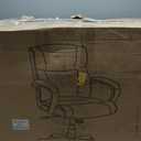 Amazon Basics Office Task Chair with Adjustable Height, 360 Swivel, Padded Armrests, Mid-Back, Rolling, 275 Pound Capacity, 24.2"D x 24"W x 34.8"H, Black Faux Leather