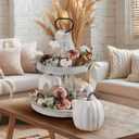 Artmag 25 PCS Pumpkin Decor Set, Artificial Fabric Pumpkins Decor with Acorns, Pinecones, Berries, Maple Leaves for Fall Halloween Thanksgiving Decorations Home Table (Style 6)