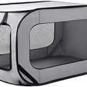 Love's Cabin 36in Portable Large Dog Bed - Pop Up Dog Kennel, Indoor Outdoor Crate for Pets, Portable Car Seat Kennel, Cat Bed Collection, Grey : Pet Supplies