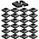 Plastic Lower Post Base Cover, Decorative Square Railing Base Trim, Durable Fence Post Flange Skirt for Patio, Porch, Stair, and Railing Systems (24pack, Fit 2'' Post)