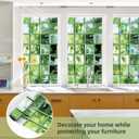 Window Privacy Film Static Cling Stained Glass Design Sun Blocking Non-Adhesive Removable Cover for Home Office 17.5x39.3 Inches (Multi-Color 7)