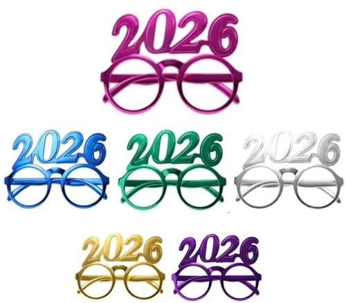 Pack of 12 Novelty Shaped New Year's Eve Props Party Favor Plastic Frame Glasses