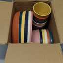 18pcs Wheat Straw Dinnerware Sets, Unbreakable dish Set Reusable Plates, Bowls, and Cups Set dishes Dishwasher Microwave Safe for Kitchen Outdoor Travel Camping (Macron Color)