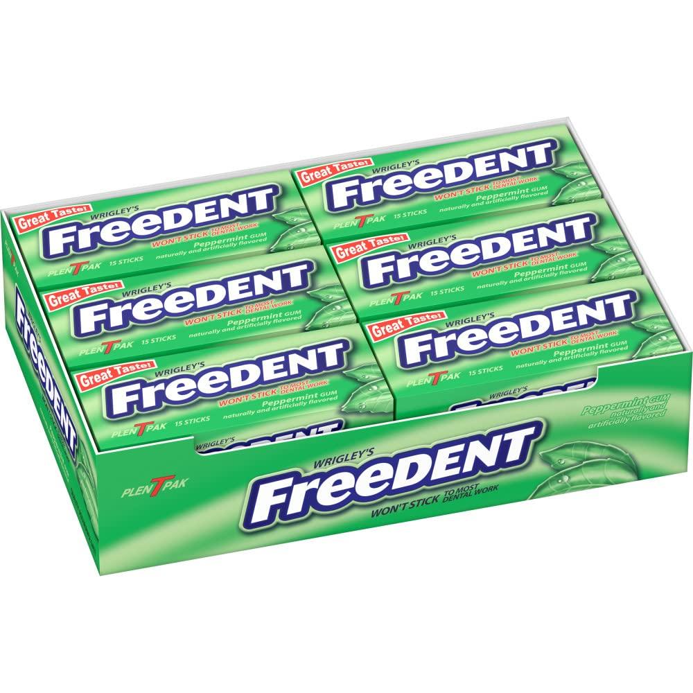 FREEDENT Peppermint Chewing Gum, 15 Stick (Pack of 11) BBD:  01 Dec 2026