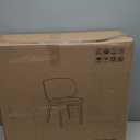 YOUNIKE Black Dining Chair with High Back Single Mid Century Modern Kitchen Chair Faux Leather Upholstered Armless Accent Chair 20" Wide Padded Seat with Solid Wooden Legs for Living Room Bedroom