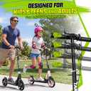 TaroKitc Kick Scooter for Kids 8-12, Teens & Adults | 240 LBS Max Load, Hand Brake & Bell, Lightweight, Foldable 8-Inch Big Wheel Scooter with 4 Adjustable Height Levels | Park Rides & Commuting